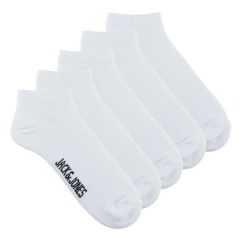 Jack & Jones  JACDONGO SOCKS 5 PACK  Kotníkové ponožky Biela