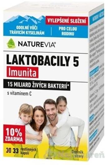 SWISS NATUREVIA LAKTOBACILY "5" s vitamínom C 33 cps
