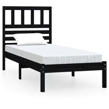 Rám postele čierny masívna borovica 90 × 190 cm Single, 3100992
