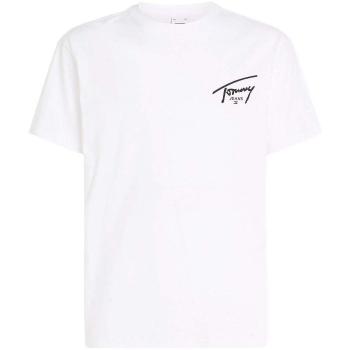 Tommy Jeans  Signature Logo Crew T-Shirt White  Tričká a polokošele Biela