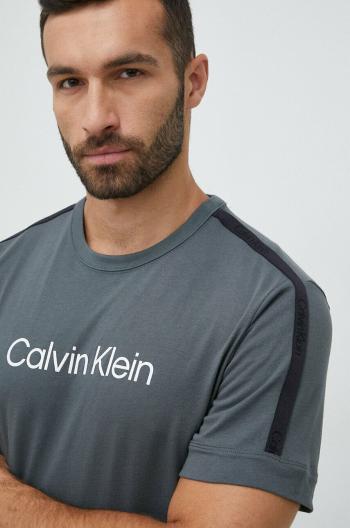 Športové tričko Calvin Klein Performance Effect šedá farba, s potlačou