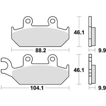 Braking brzdové doštičky (semi-metalická zmes SM1) (2 ks) M501 – 133 (M501-133)