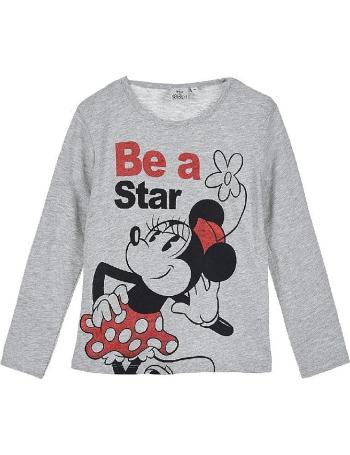 Disney minnie mouse dievčenské sivé tričko s dlhými rukávmi vel. 128