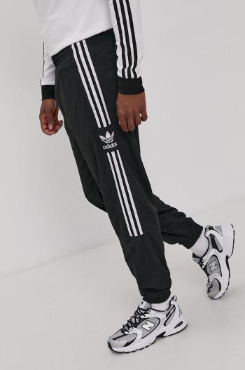 Nohavice adidas Originals H41387 pánske, čierna farba, rovné