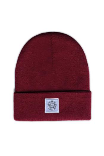 Mass Denim Patch Beanie claret - UNI