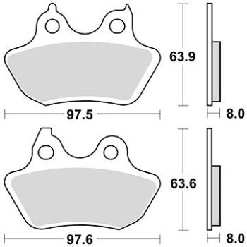 Braking brzdové doštičky (sinterová zmes CM88) (2 ks) M501 – 342 (M501-342)