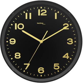 Techno Line WT 8500-1 gold DCF nástenné hodiny 30 cm x 4.1 cm  čierna