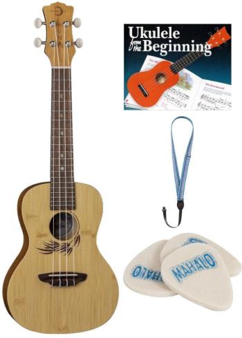 Luna UKE-BAMBOO-C SET Koncertné ukulele Natural