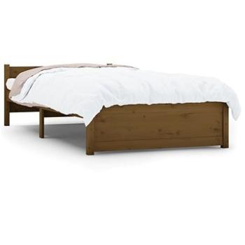 Rám postele medovo hnedý masívne drevo 90 × 200 cm, 815032