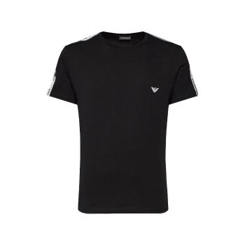 Emporio Armani  Lounge Eagle Tape T-Shirt - Black  Tričká a polokošele Čierna