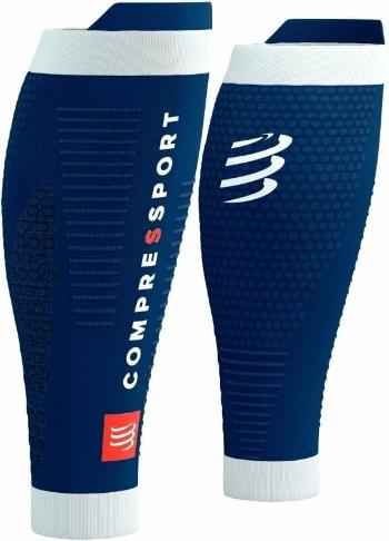 Compressport R2 3.0 Blue/White T2 Bežecké návleky na lýtka