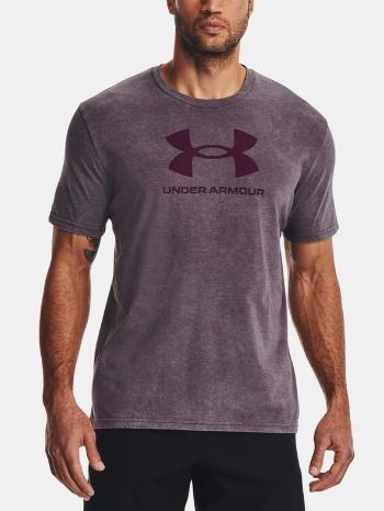 Under Armour UA Wash Tonal Sportstyle SS Tričko Fialová