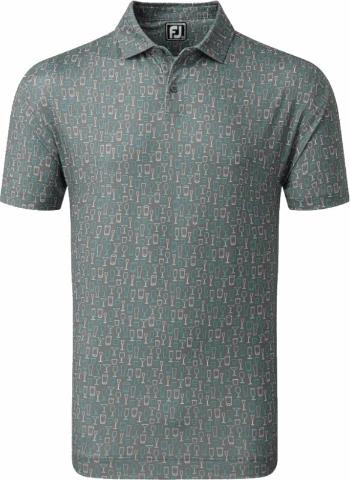 Footjoy Glass Print Mens Polo Shirt Lava L