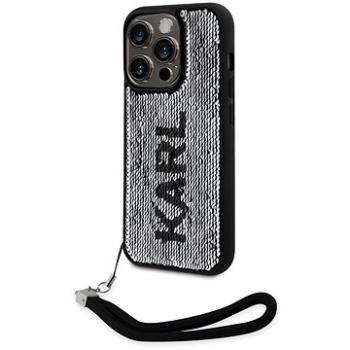 Karl Lagerfeld Sequins Reversible Zadný Kryt na iPhone 14 Pro Black/Silver (KLHCP14LPSQRKS)