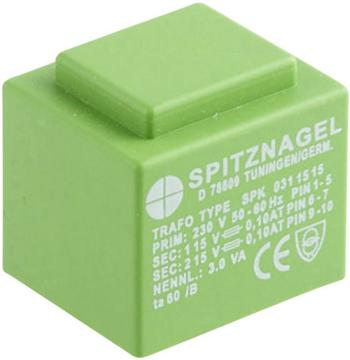 Spitznagel SPK 0311818 transformátor do DPS 1 x 230 V 2 x 18 V/AC 3 VA 83 mA