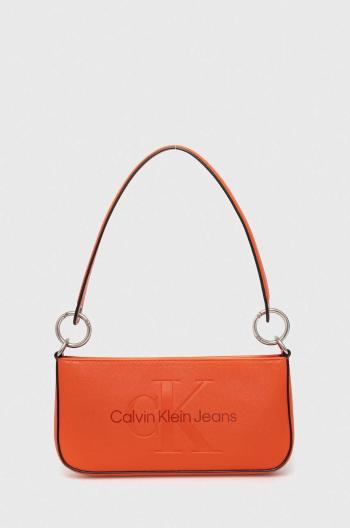 Kabelka Calvin Klein Jeans oranžová farba
