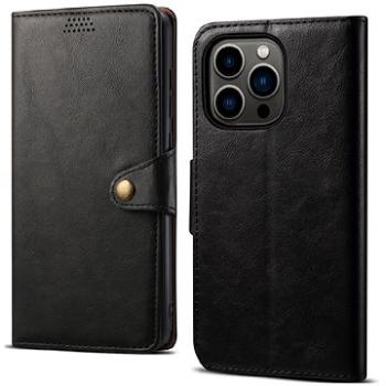 Lenuo Leather flipové puzdro pre iPhone 14 Pro Max, čierne (348351)