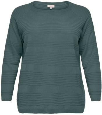 ONLY CARMAKOMA Dámsky sveter CARAIRPLAIN Regular Fit 15193822 Balsam Green 5XL/6XL