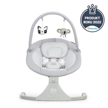 KinderKraft Luli grey,KINDERKRAFT Lehátko pohupujúce s melódiou 2v1 Luli grey, do 9 kg