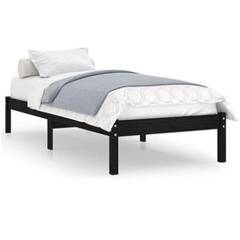 Rám postele čierny masívne drevo 90 × 190 cm jednolôžko, 809986