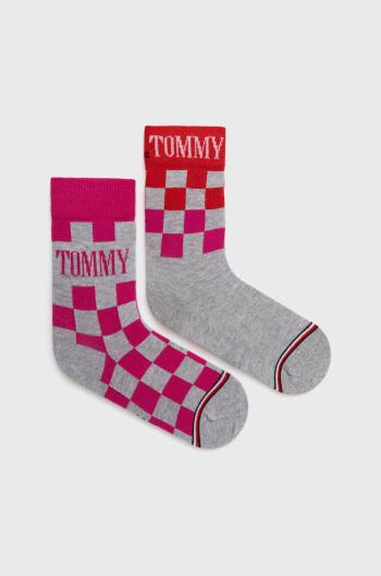Detské ponožky Tommy Hilfiger fialová farba