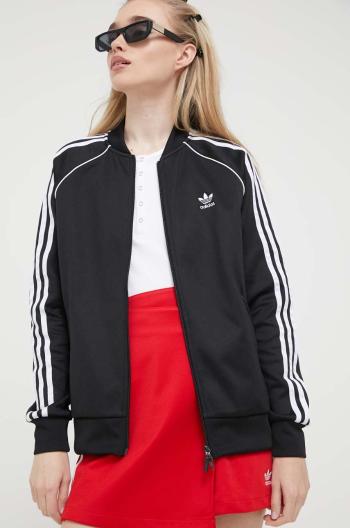 Mikina adidas Originals dámska, čierna farba, s nášivkou