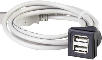 USB dvojitá montážna zásuvka OKTRON-Juwel zásuvka, vstavateľná vertikálna OKJ_2USB  OKJ_2USB Schlegel Množstvo: 1 ks