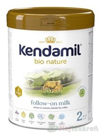 KENDAMIL BIO Nature 2 HMO+ následná mliečna dojčenská výživa (od ukonč. 6. mesiaca) 800 g