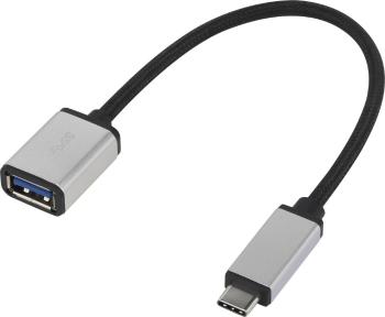 Renkforce USB 3.0 prepojovací kábel [1x USB-C ™ zástrčka - 1x USB 3.2 gen. 1 zásuvka A] RF-USBA-MS-01 opletený