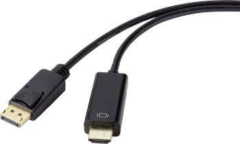 Renkforce DisplayPort / HDMI káblový adaptér #####DisplayPort Stecker, #####HDMI-A Stecker 1.80 m čierna RF-4547688 pozl
