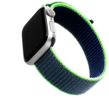 FIXED Nylon Strap pre Apple Watch  42/44/45/Ultra 49mm neónovo modrý (FIXNST-434-NEBL)