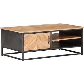 SHUMEE Konferenčný stolík sivý 90 × 50 × 35 cm masívne akáciové drevo, 323526