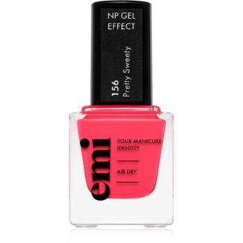 emi E.MiLac Gel Effect Ultra Strong lak na nechty s gélovým efektom bez použitia UV/LED lampy odtieň Pretty Sweety #156 9 ml