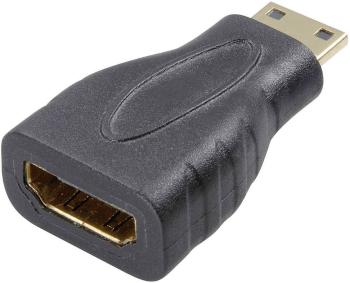 SpeaKa Professional SP-7869908 HDMI adaptér [1x HDMI zástrčka C Mini - 1x HDMI zásuvka] čierna pozlátené kontakty