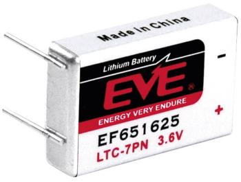 EVE EF651625 špeciálny typ batérie LTC-7PN spájkovacie kolíky v tvare U lítiová 3.6 V 750 mAh 1 ks