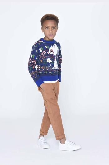 Detský sveter Marc Jacobs tmavomodrá farba, tenký