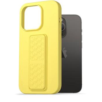 AlzaGuard Liquid Silicone Case with Stand na iPhone 14 Pro žlté (AGD-PCSS0031Y)