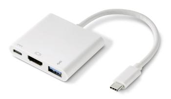 Renkforce RF-4366444  adaptér [1x USB-C ™ zástrčka - 1x HDMI zásuvka, USB 3.2 gen. 1 zásuvka A, USB-C ™ zásuvka] biela p