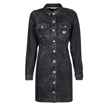 Tommy Jeans  Krátke šaty SLIM DENIM DRESS CF6181  Čierna