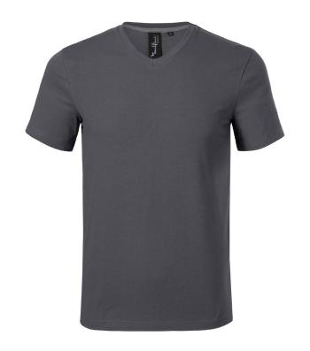 MALFINI Pánske tričko Action V-neck - Svetlá antracitová | XL