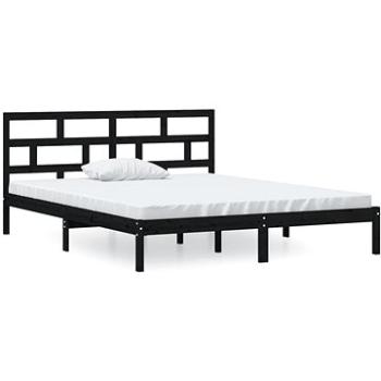 Rám postele čierny masívne drevo 120 × 190 cm Small Double, 3101192