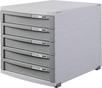 HAN CONTUR 1505-19 box so zásuvkami svetlo sivá DIN A4, DIN B4, DIN C4 Počet zásuviek: 5