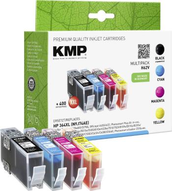 KMP Ink cartridge kombinované balenie kompatibilná náhradný HP 364XL čierna, zelenomodrá, purpurová, žltá H62V 1712,0005