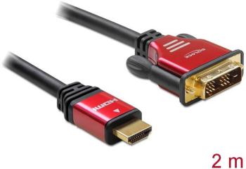 Delock HDMI / DVI káblový adaptér #####HDMI-A Stecker, #####DVI-D 18+1pol. Stecker 1.80 m čierna 84342  #####HDMI-Kabel