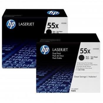 HP 55X CE255XD dvojbalení čierný (black) originálny toner