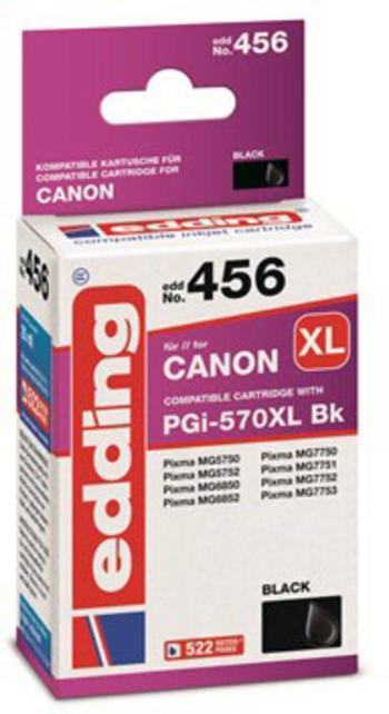 Edding Ink cartridge náhradný Canon PG-570XL kompatibilná Single čierna EDD-456 18-456