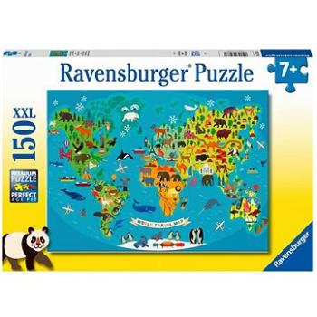 Ravensburger puzzle 132874 Zvieracia svetová mapa 150 dielikov (4005556132874)
