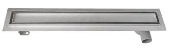AQUALINE - Nerezový sprchový kanálik s roštom pre dlažbu, 860x140x92 mm 2710-90