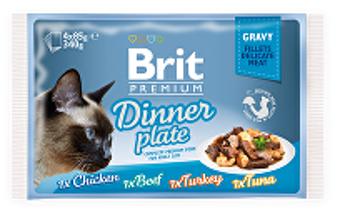 Brit Premium Cat D Fillets in Gravy Dinner Plate 340g + Množstevná zľava