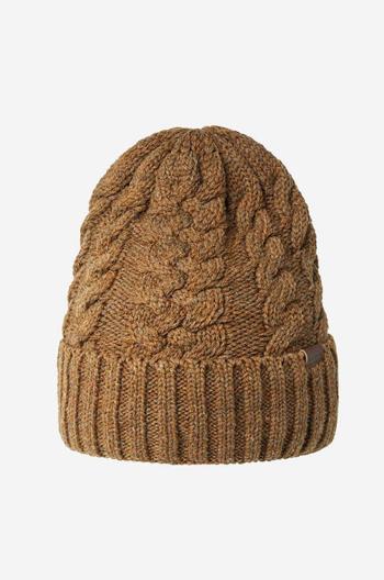 Čiapka Kangol Cable Beanie HEATHER K3376HT-TANHEATHER, hnedá farba, z hrubej pleteniny